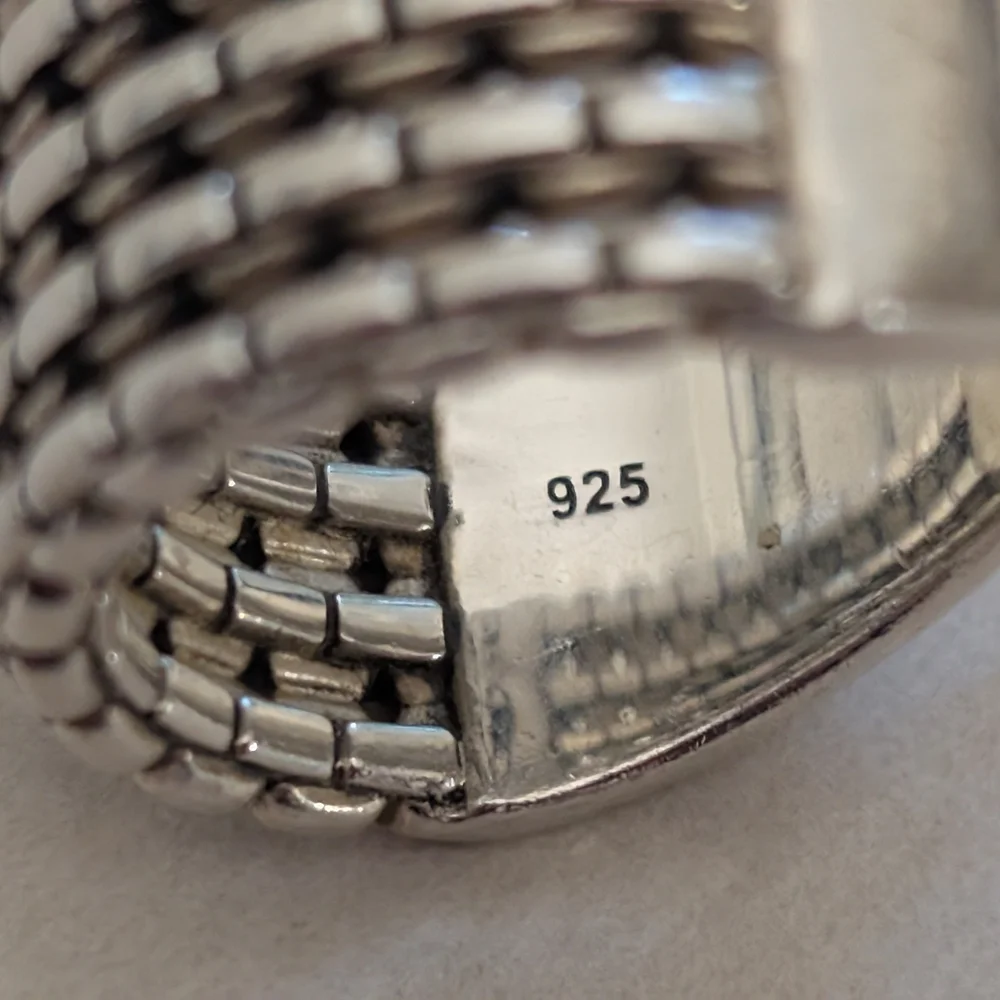 Vintage John Hardy Box Chain Link Sterling Silver Ring- Size 6